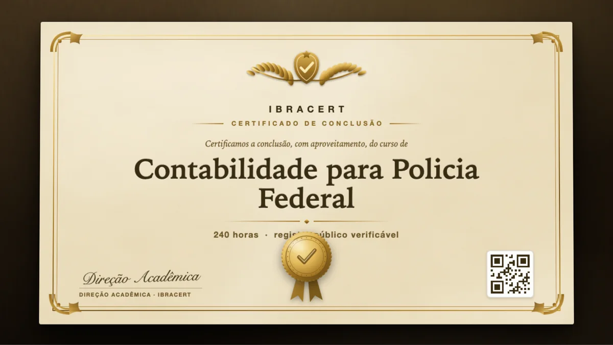 Capa do curso Contabilidade para Policia Federal