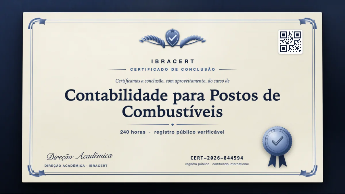 Capa do curso Contabilidade para Postos de Combustíveis
