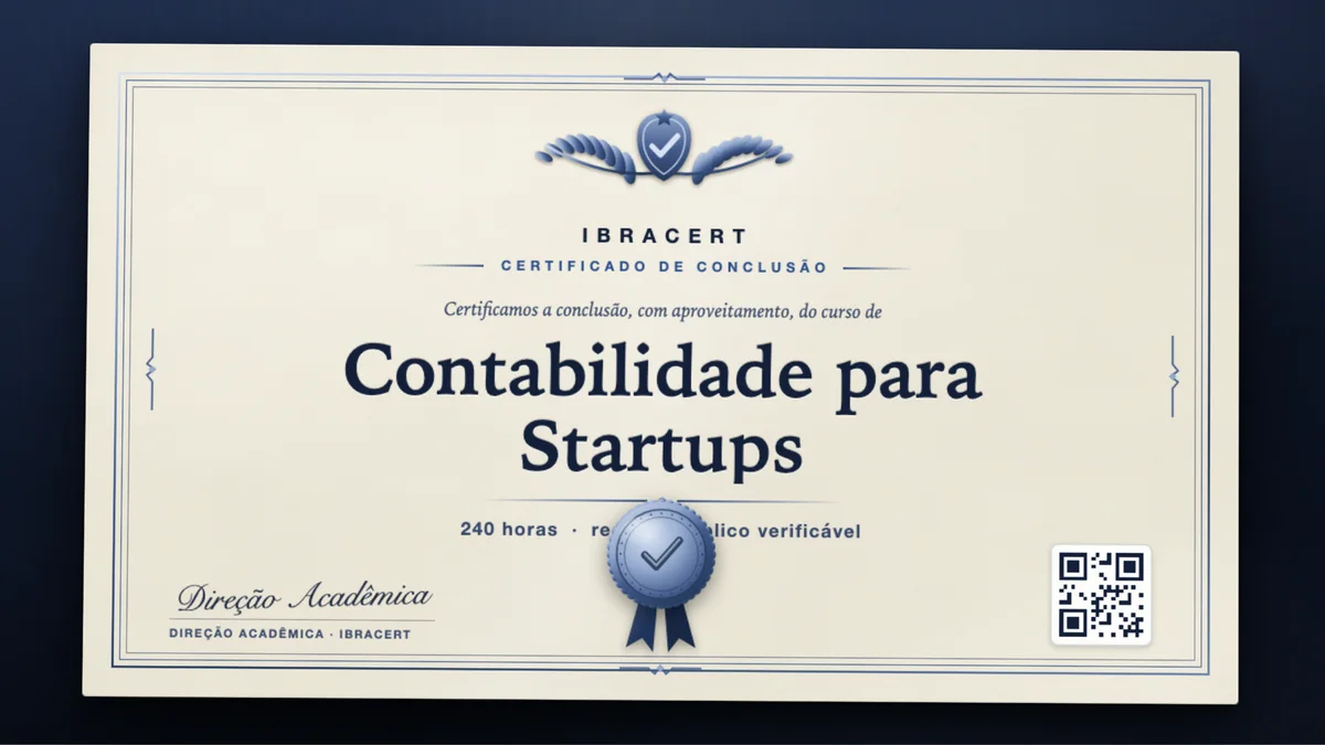 Capa do curso Contabilidade para Startups