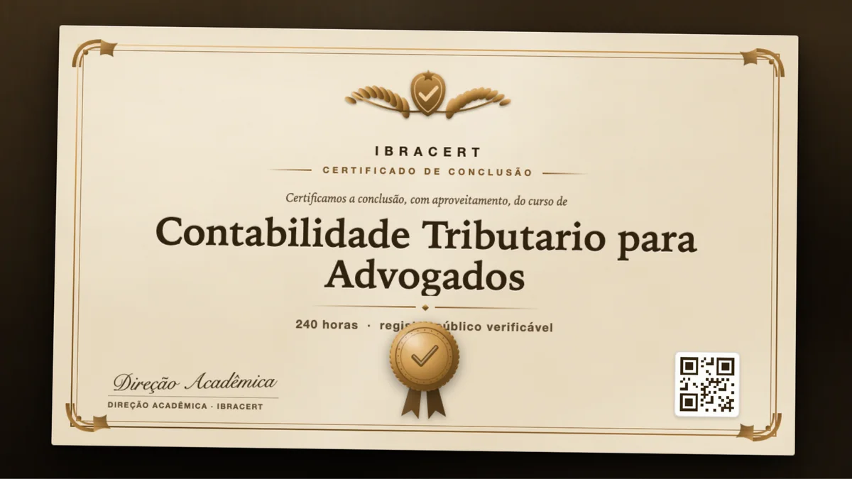 Capa do curso Contabilidade Tributario para Advogados