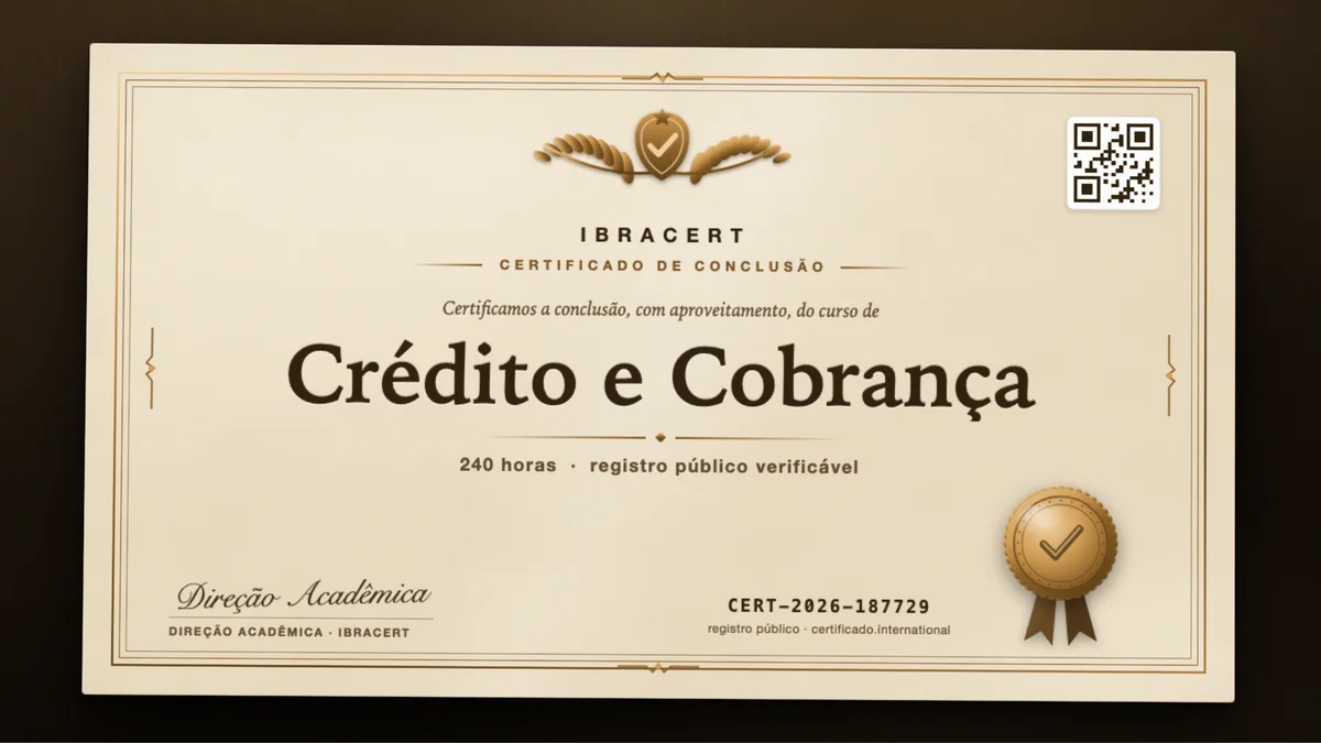 Capa do curso Crédito e Cobrança