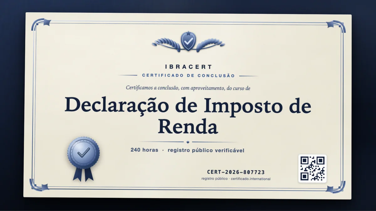 Capa do curso Declaração de Imposto de Renda