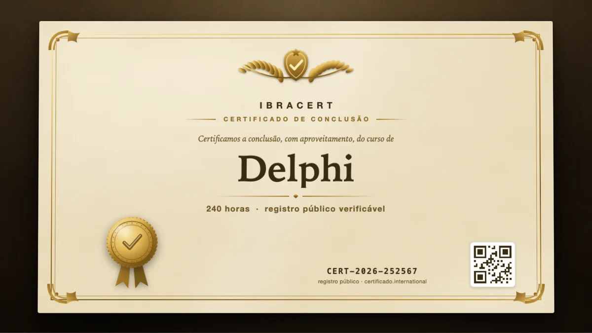 Capa do curso Delphi
