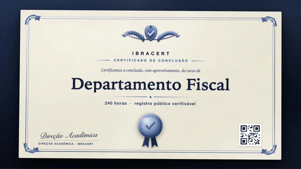 Capa do curso Departamento Fiscal
