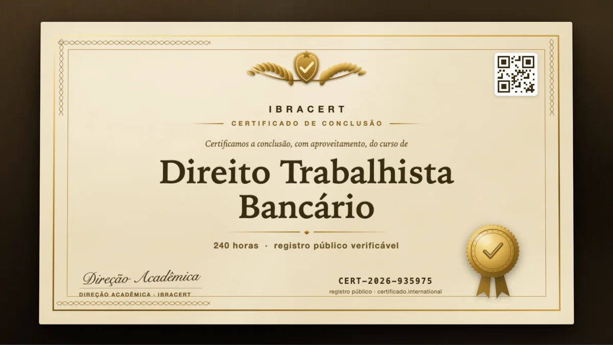 Capa do curso Direito Trabalhista Bancário