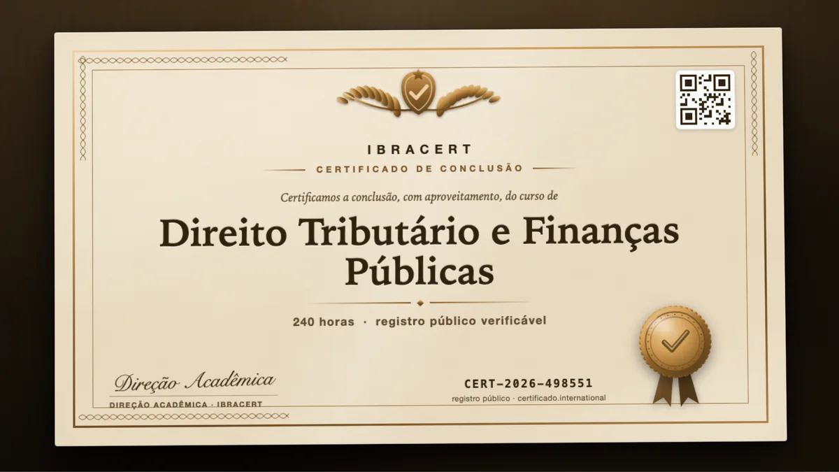 Capa do curso Direito Tributário e Finanças Públicas