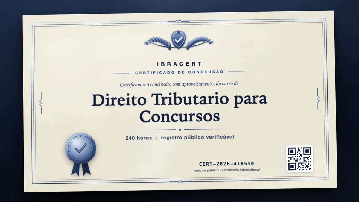 Capa do curso Direito Tributario para Concursos
