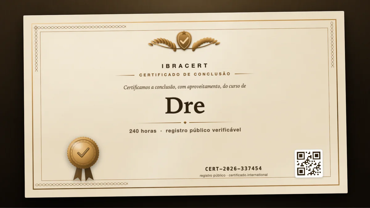 Capa do curso Dre