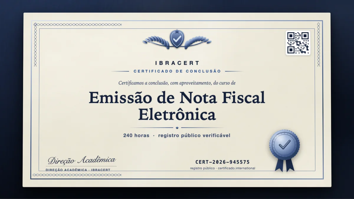 Capa do curso Emissão de Nota Fiscal Eletrônica