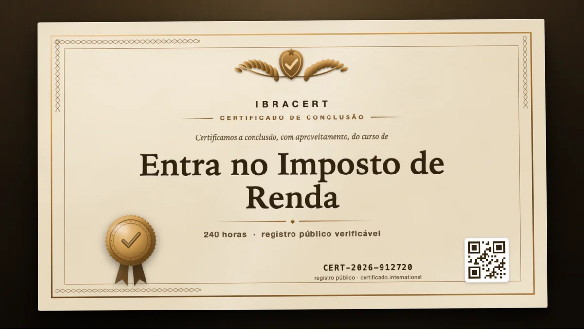 Capa do curso Entra no Imposto de Renda