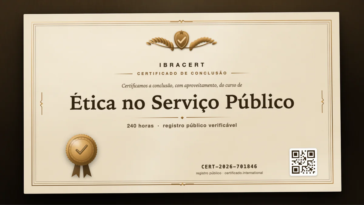 Capa do curso Ética no Serviço Público