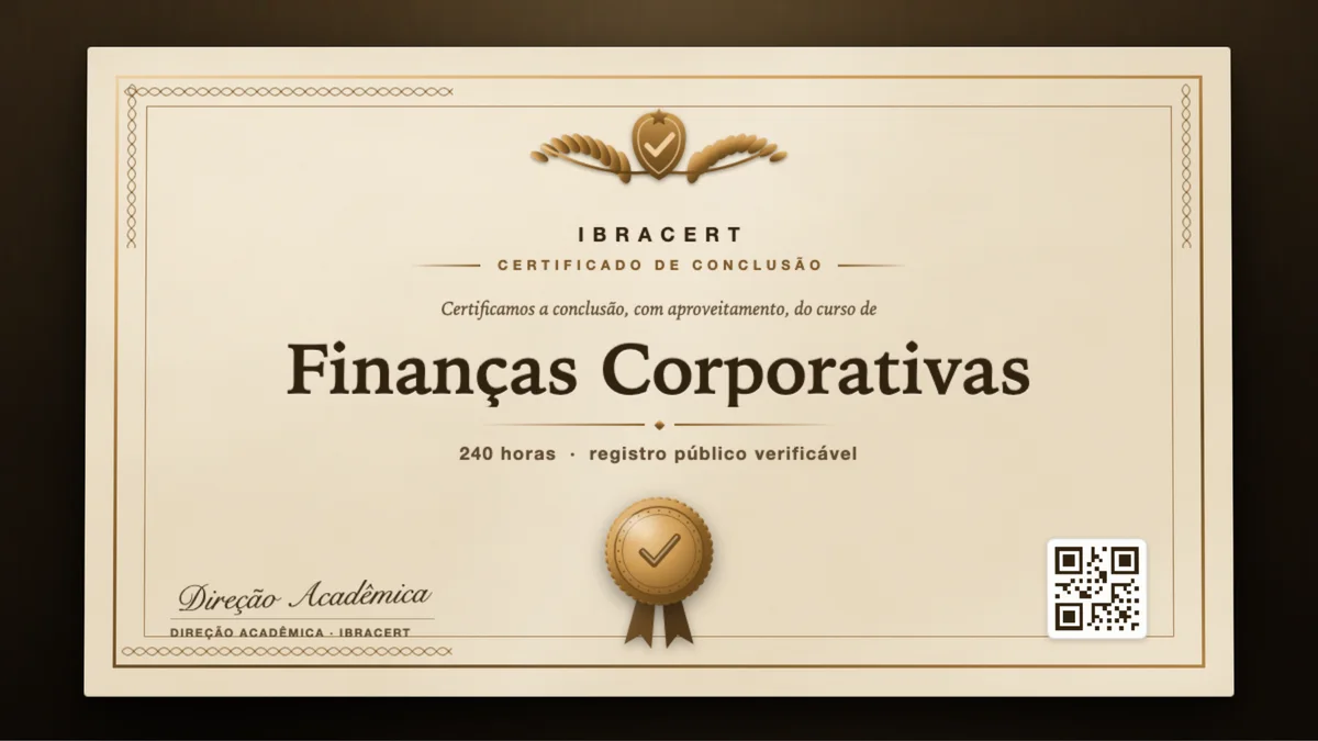Capa do curso Finanças Corporativas