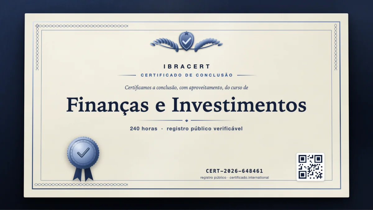 Capa do curso Finanças e Investimentos