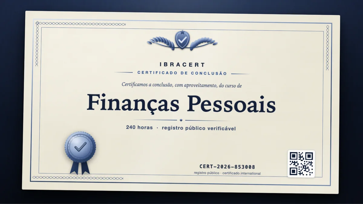 Capa do curso Finanças Pessoais