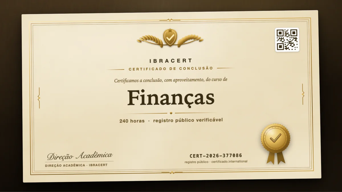 Capa do curso Finanças