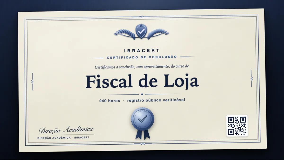 Capa do curso Fiscal de Loja