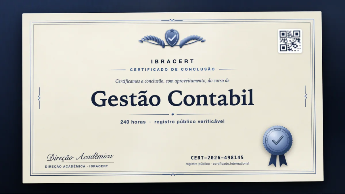 Capa do curso Gestão Contabil