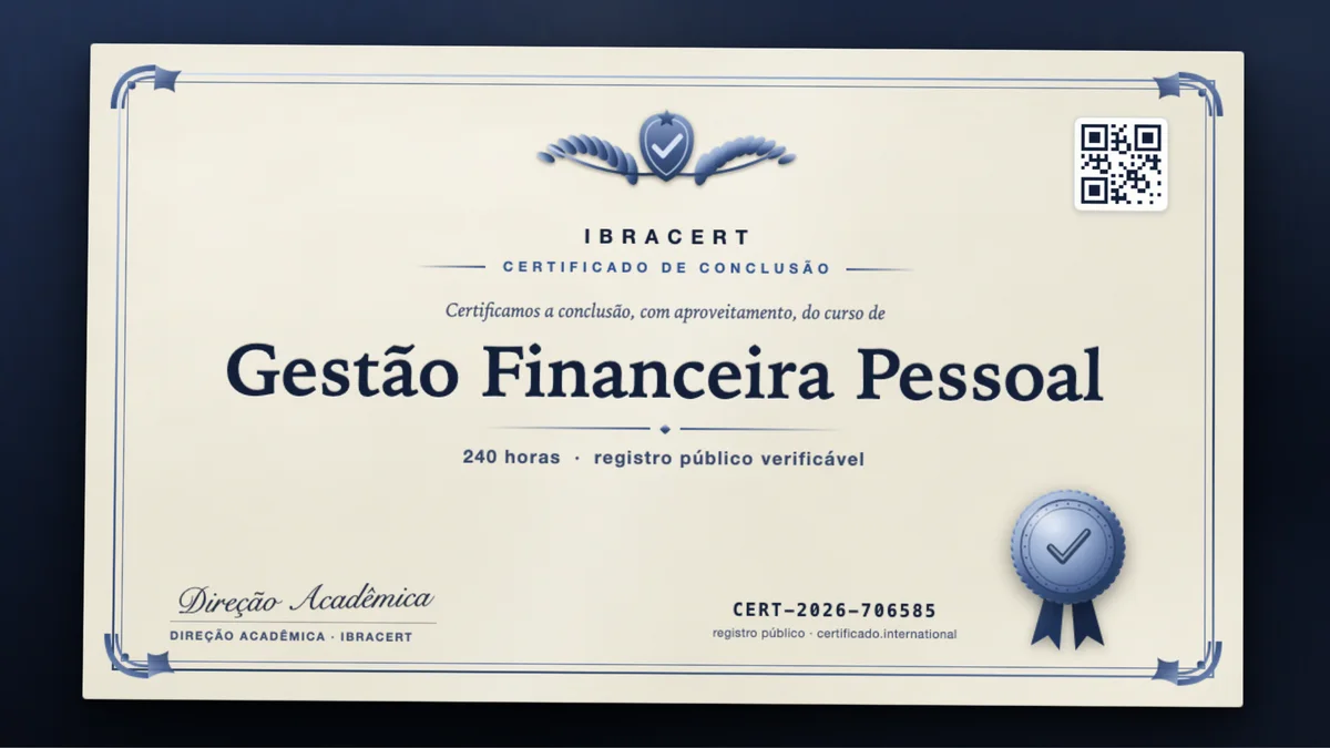 Capa do curso Gestão Financeira Pessoal
