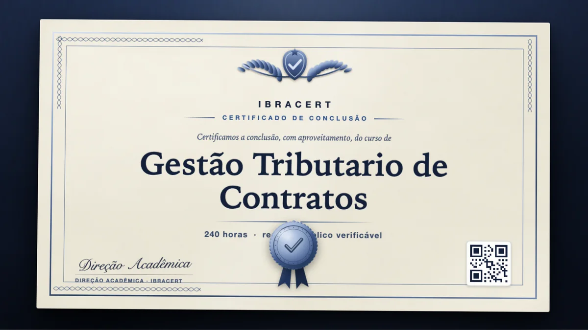Capa do curso Gestão Tributario de Contratos