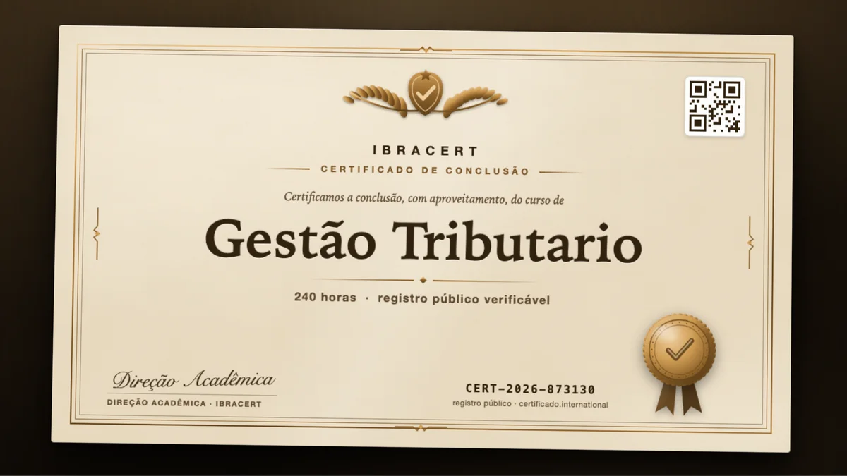 Capa do curso Gestão Tributario