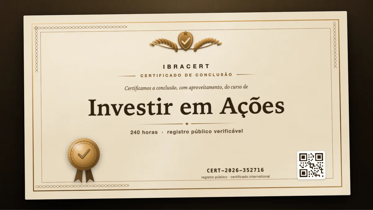 Capa do curso Investir em Ações