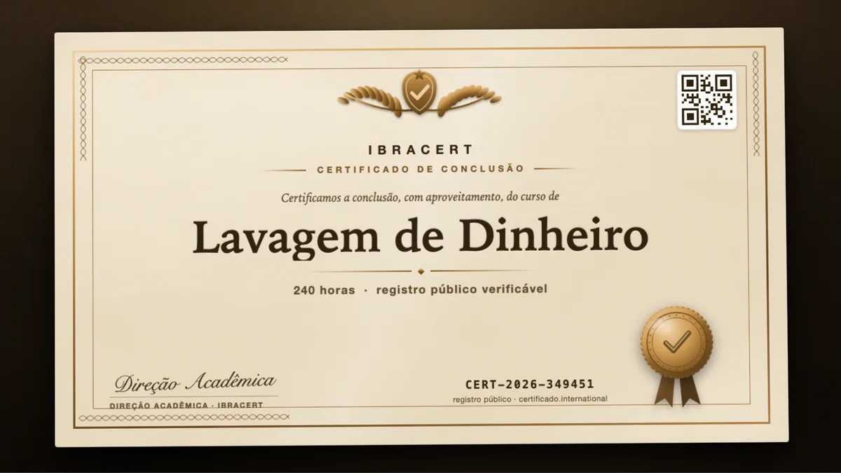 Capa do curso Lavagem de Dinheiro