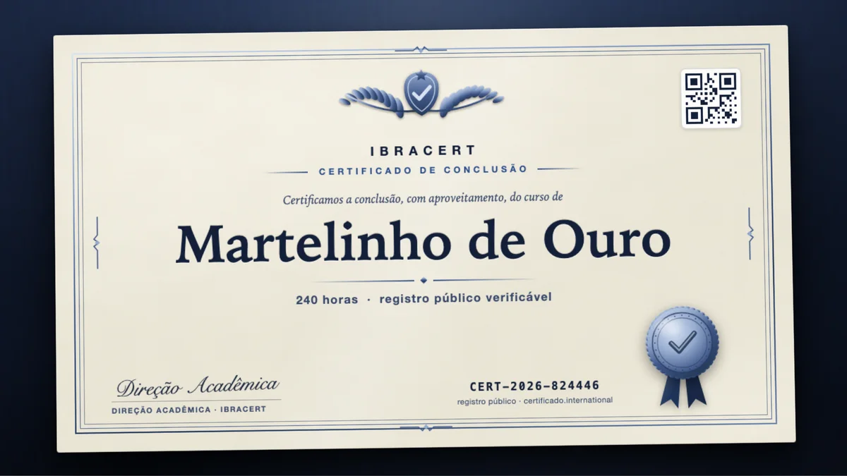 Capa do curso Martelinho de Ouro