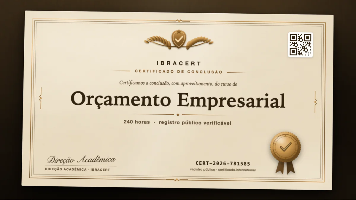 Capa do curso Orçamento Empresarial