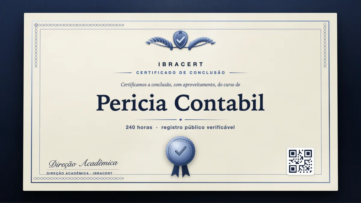 Capa do curso Pericia Contabil