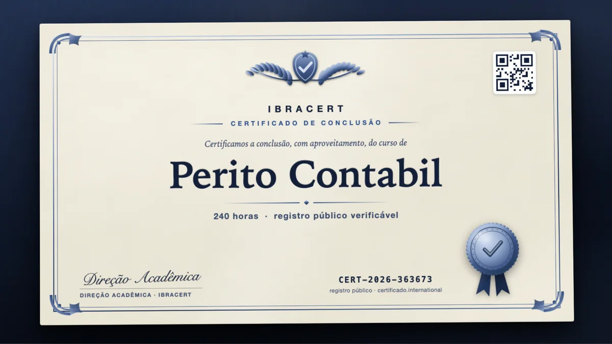 Capa do curso Perito Contabil