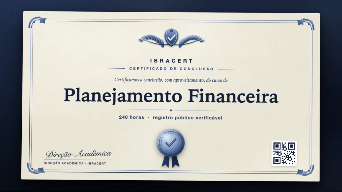 Capa do curso Planejamento Financeira