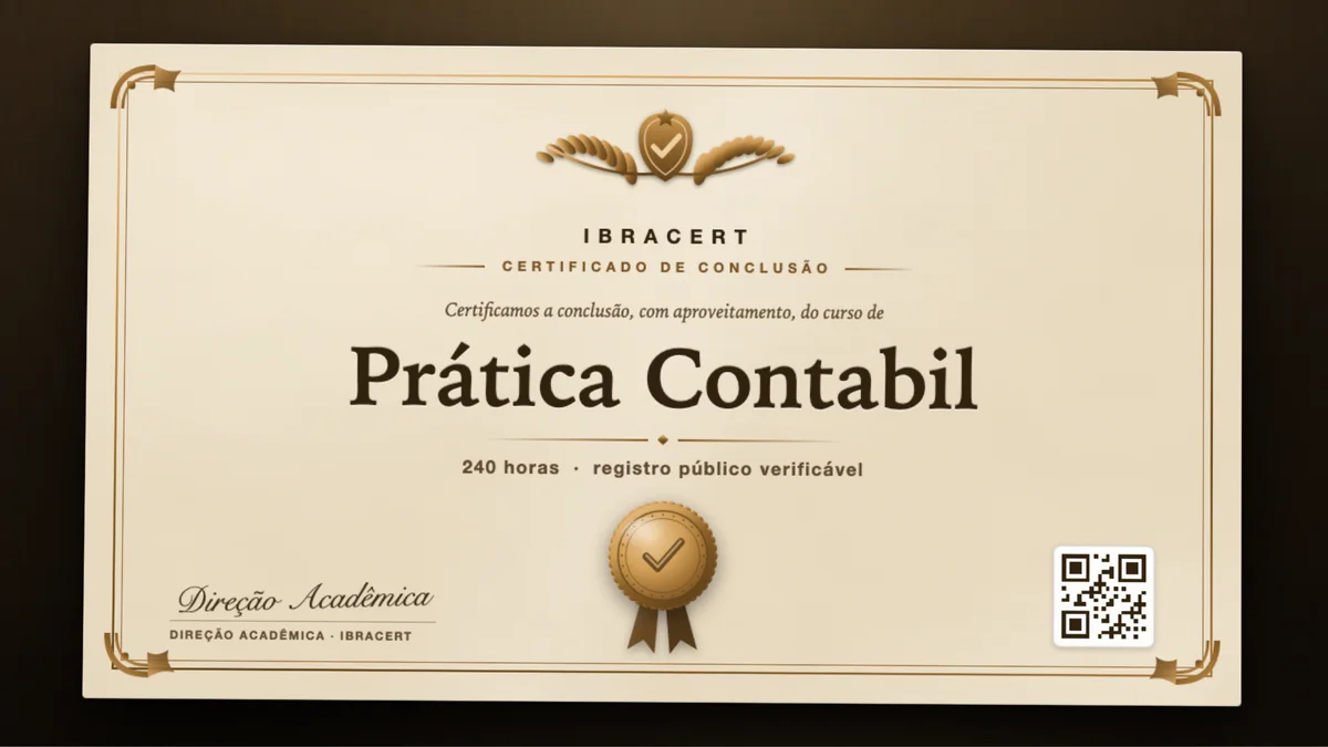Capa do curso Prática Contabil
