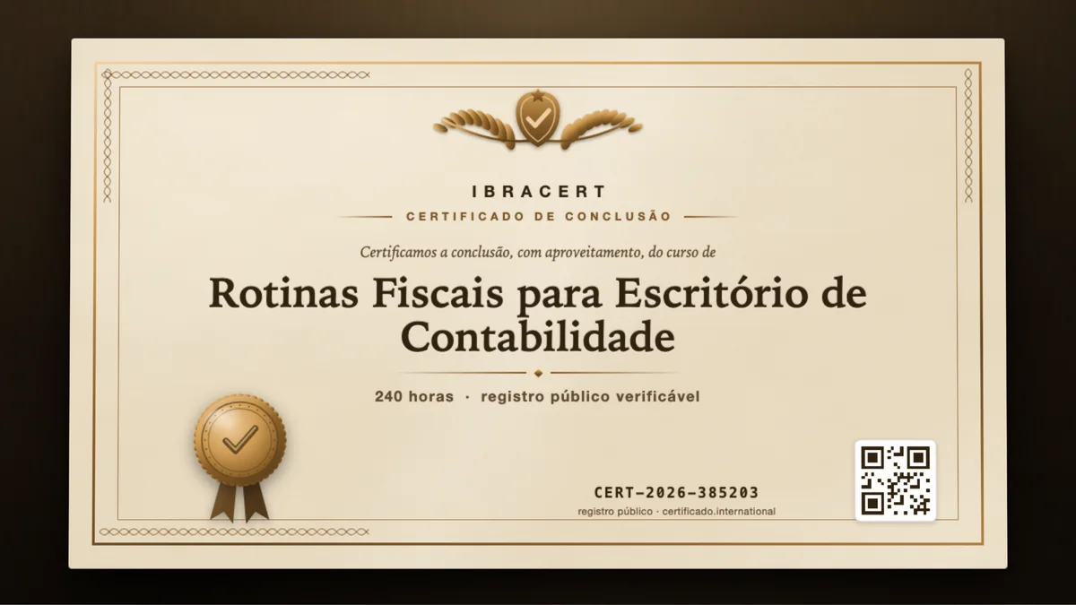 Capa do curso Rotinas Fiscais para Escritório de Contabilidade