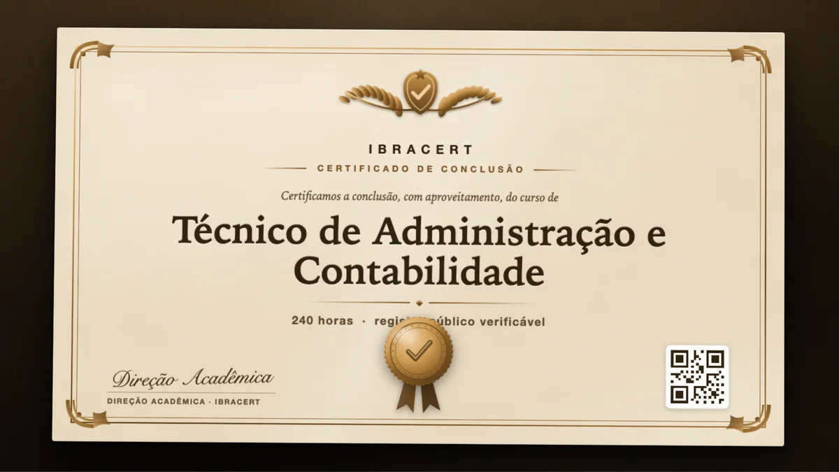 Capa do curso Técnico de Administração e Contabilidade