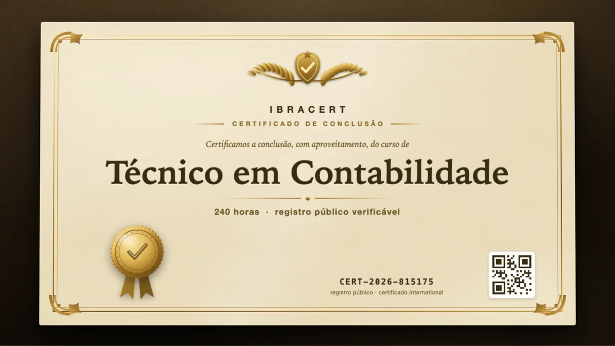 Capa do curso Técnico em Contabilidade