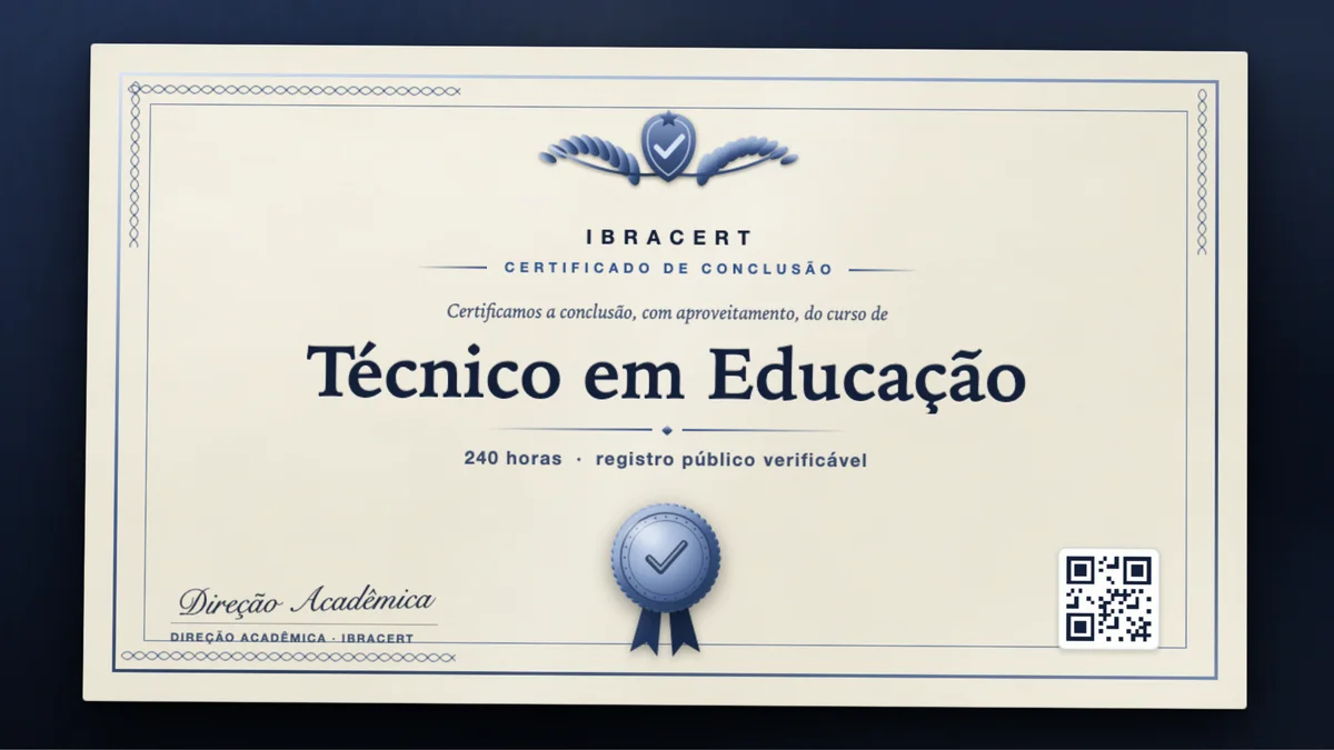 Capa do curso Técnico em Educação