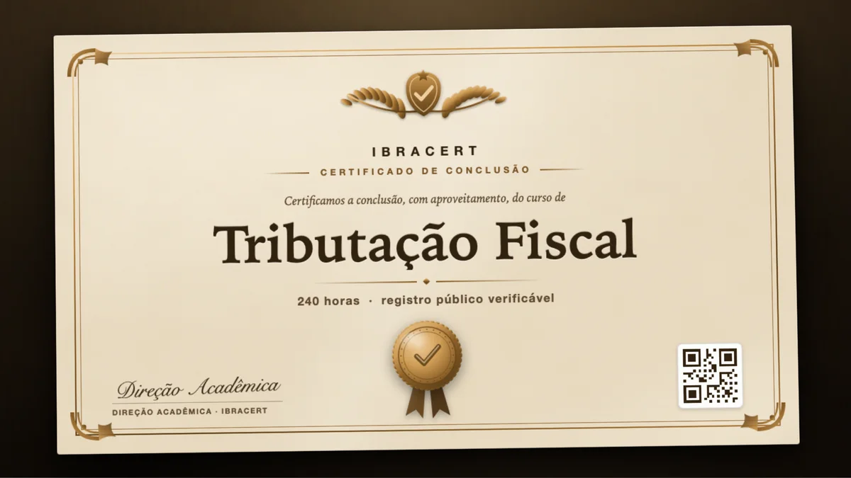 Capa do curso Tributação Fiscal