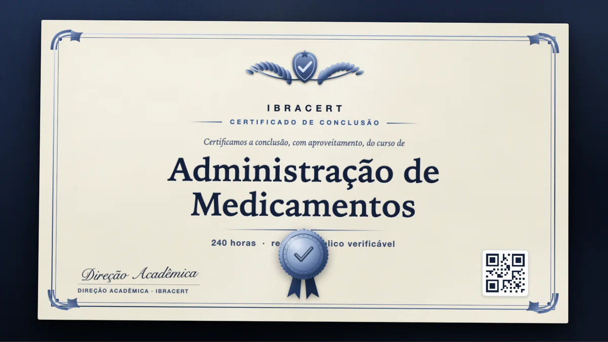 Capa do curso Administração de Medicamentos