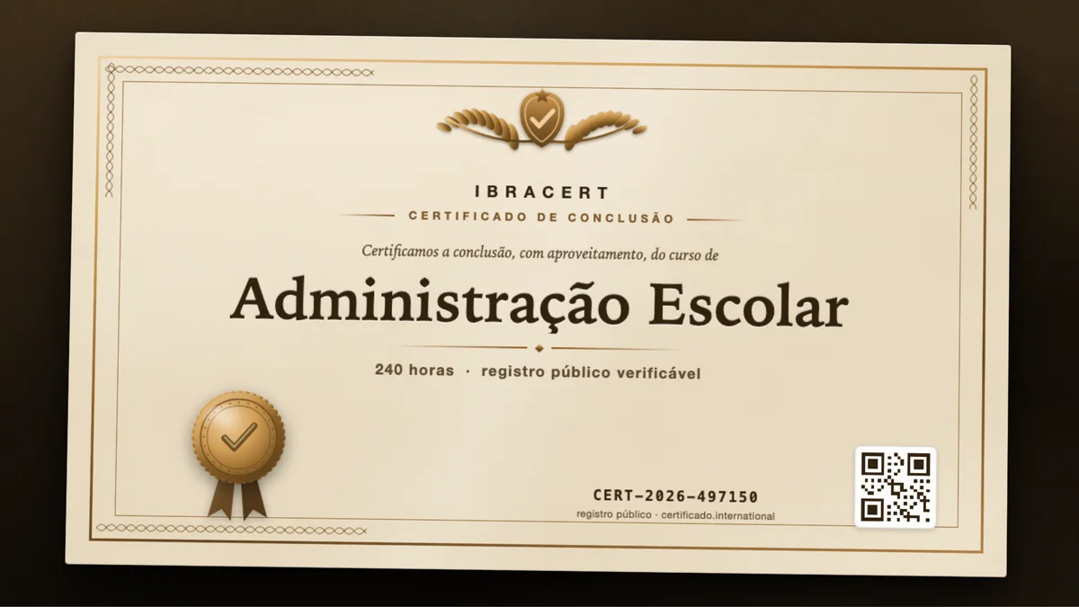 Capa do curso Administração Escolar