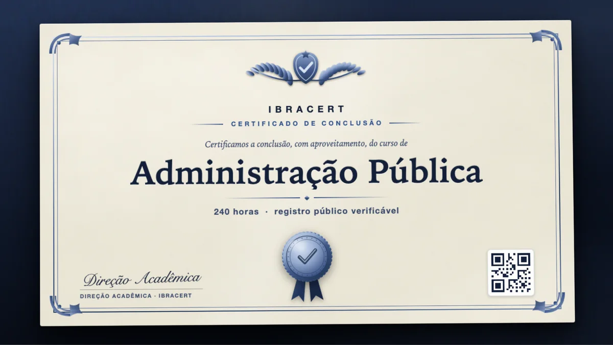 Capa do curso Administração Pública