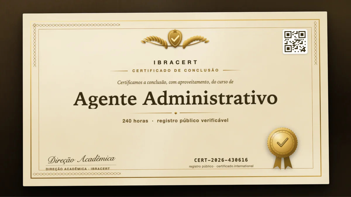 Capa do curso Agente Administrativo