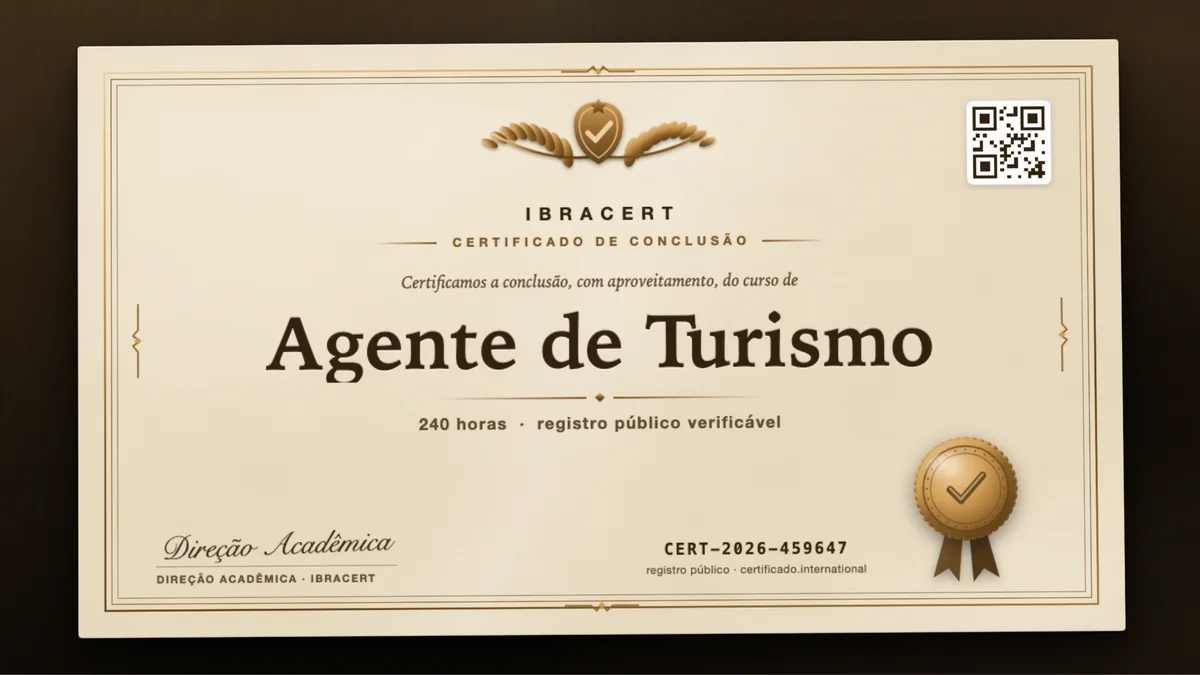 Capa do curso Agente de Turismo