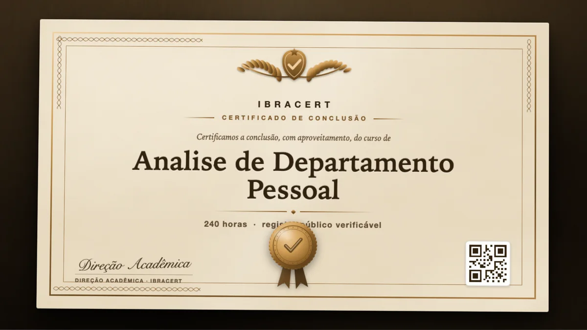 Capa do curso Analise de Departamento Pessoal