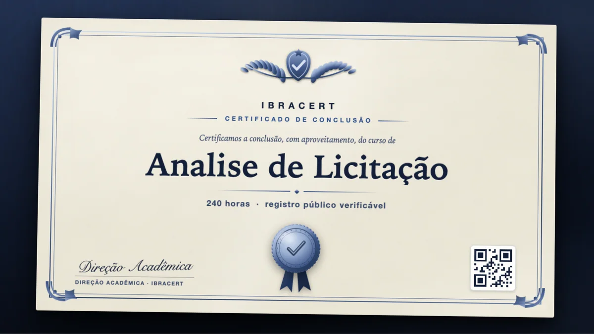 Capa do curso Analise de Licitação