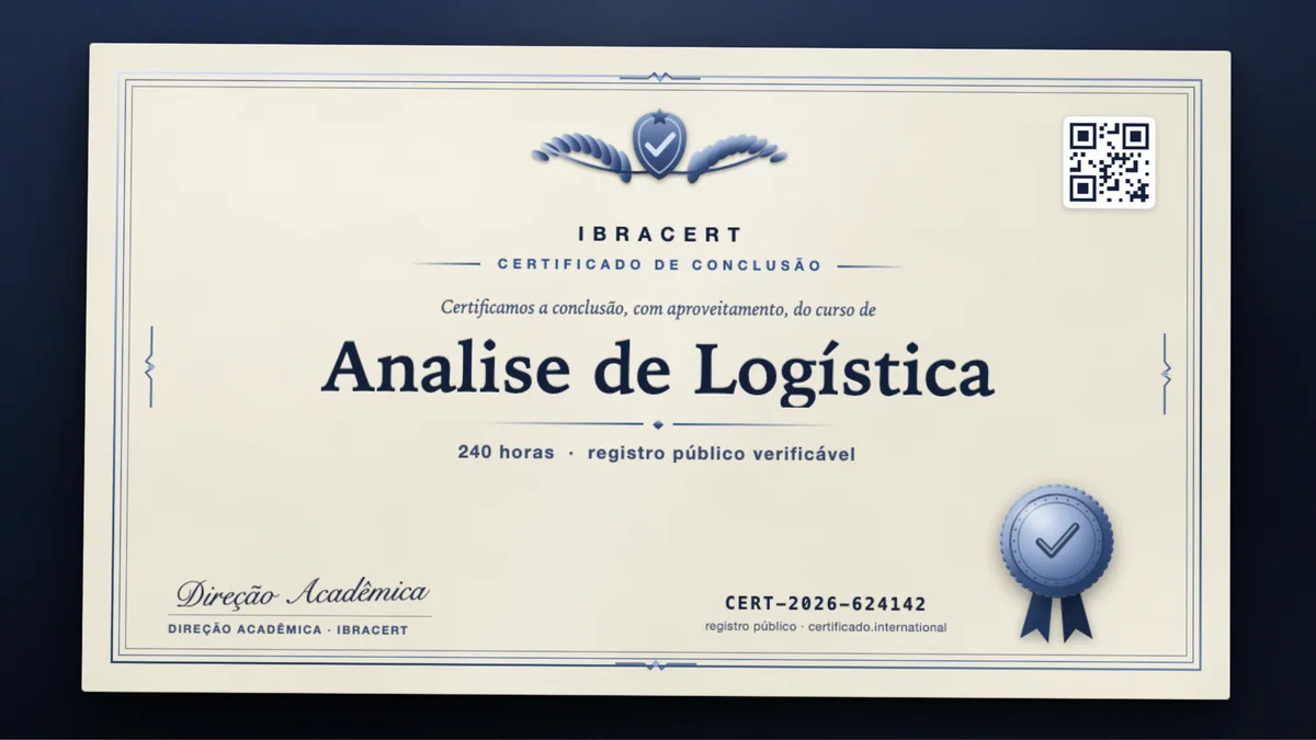 Capa do curso Analise de Logística