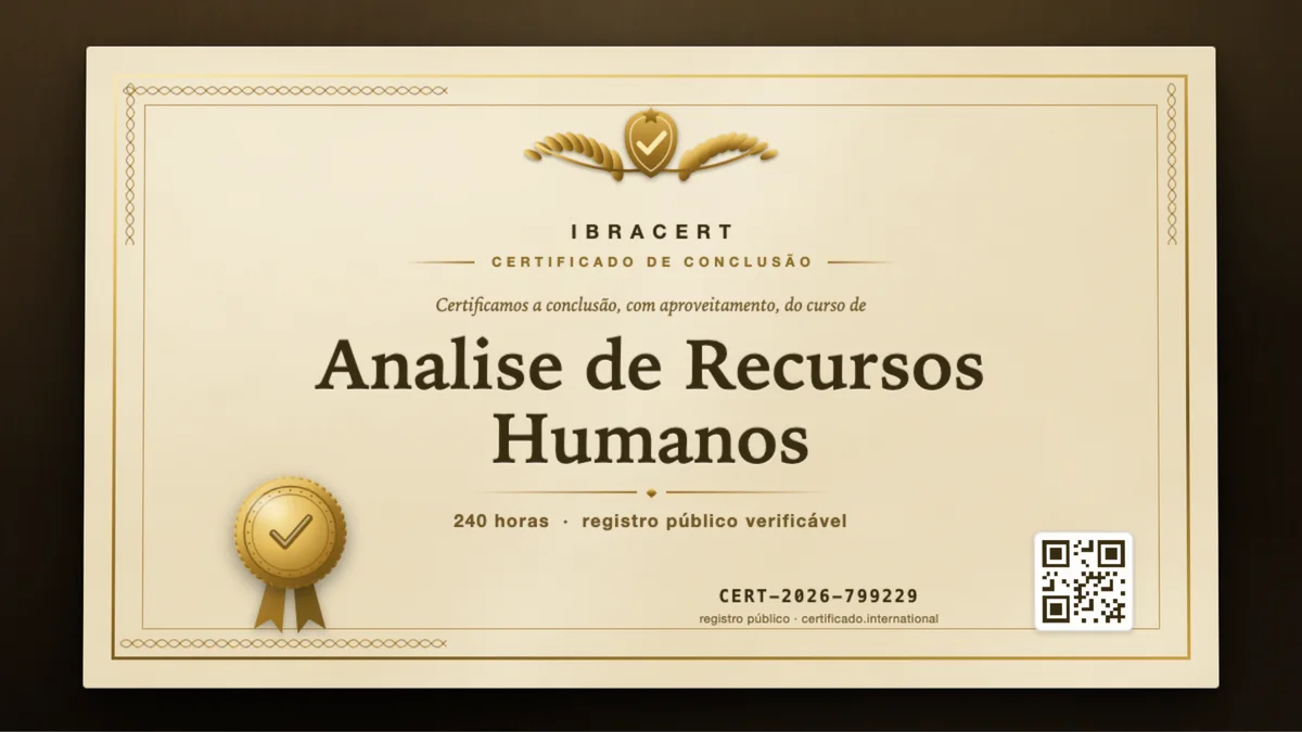 Capa do curso Analise de Recursos Humanos