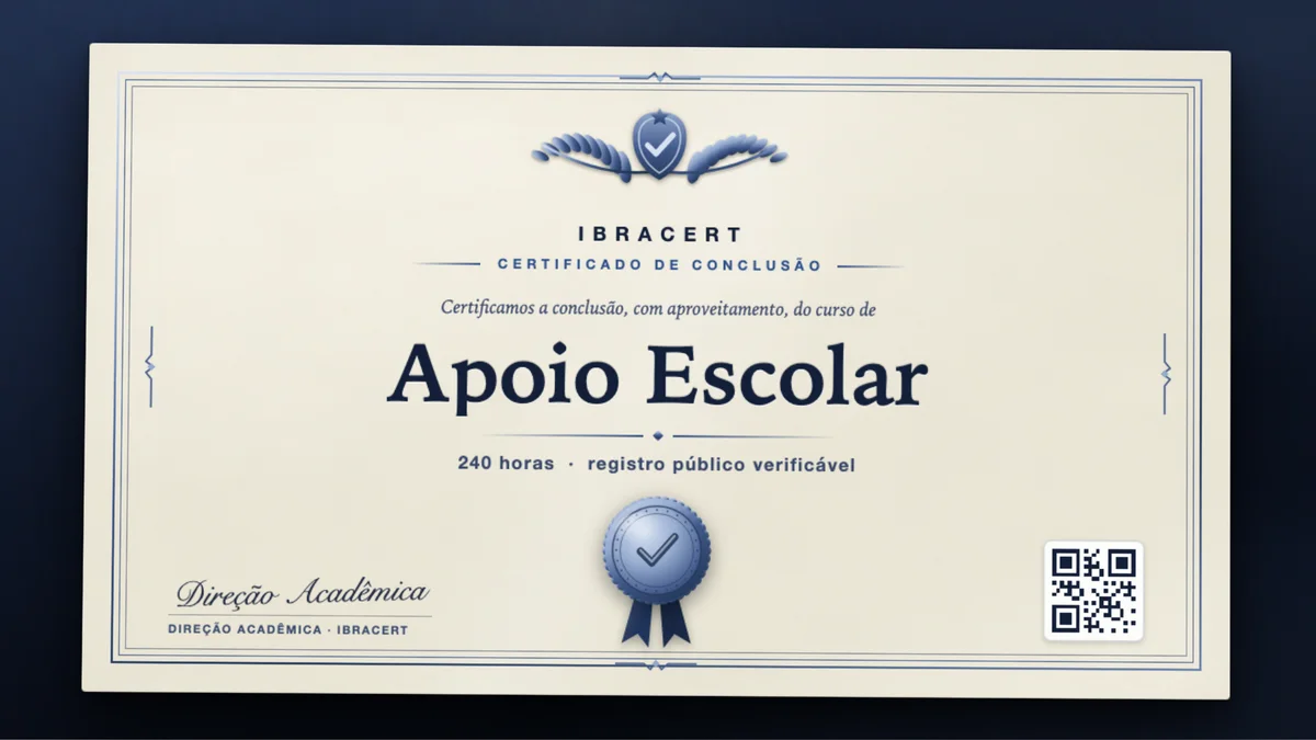Capa do curso Apoio Escolar