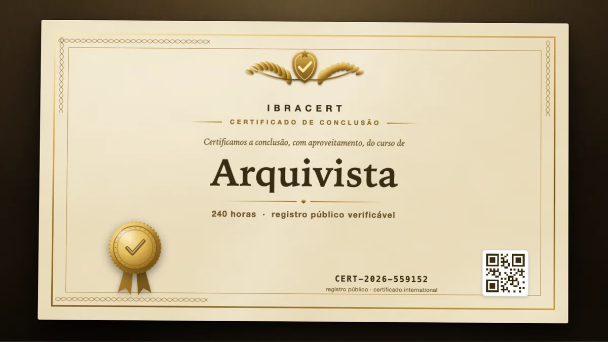 Capa do curso Arquivista
