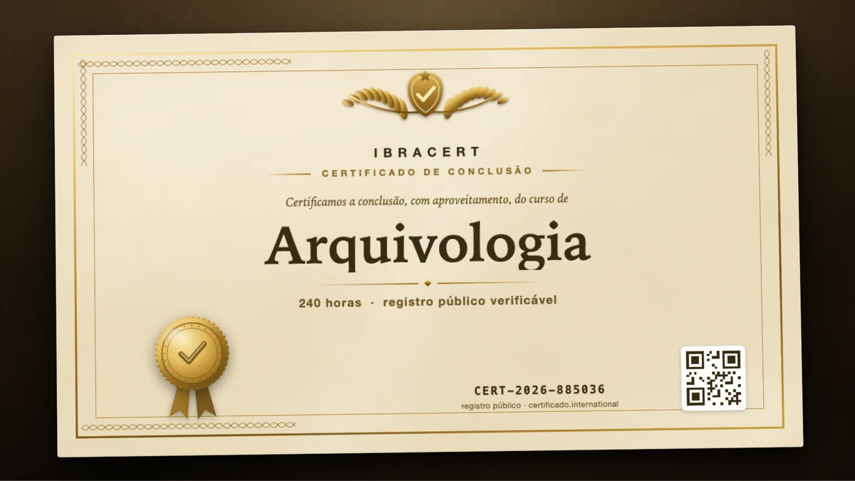 Capa do curso Arquivologia