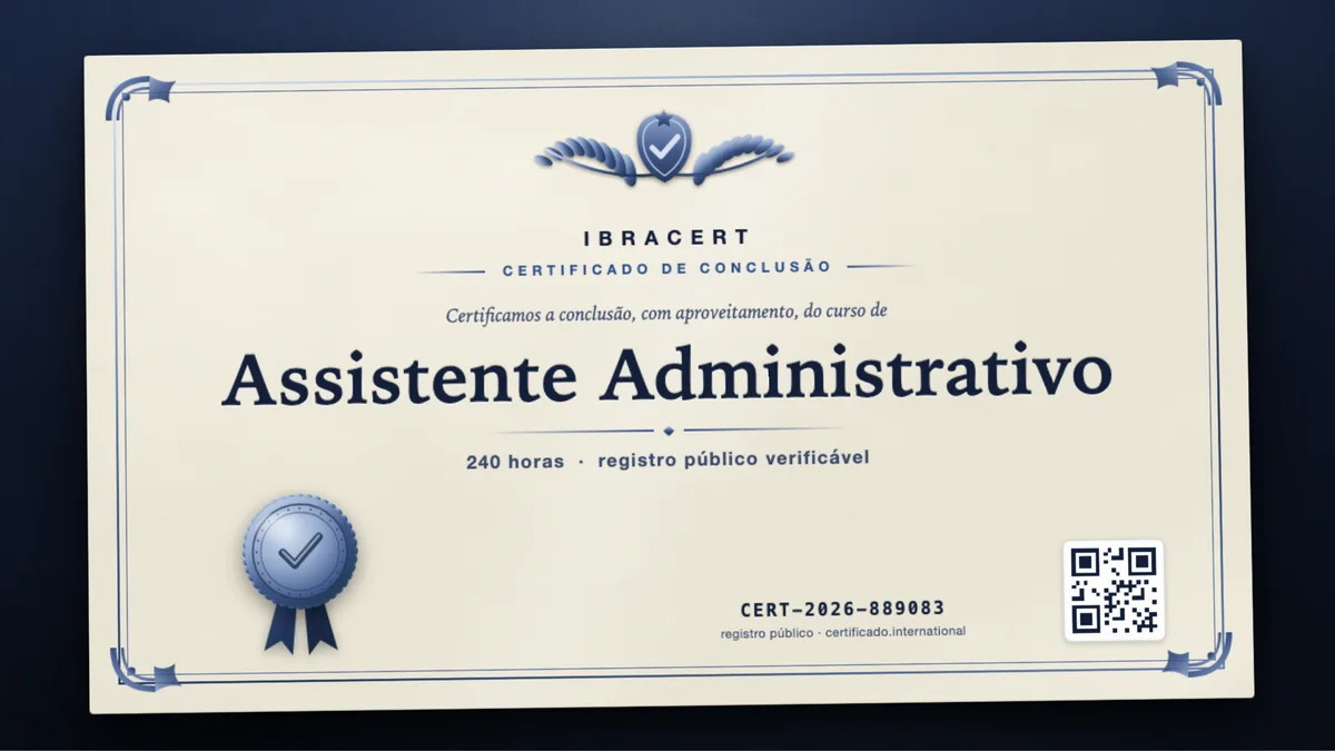 Capa do curso Assistente Administrativo